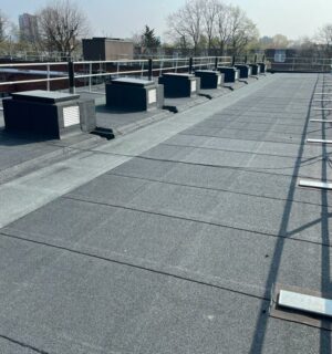 Acorn Estate, Southwark. Flat roofing refurbishment – built-up felting