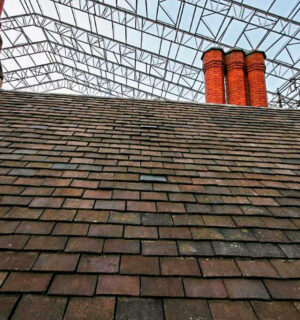 Foston Hall Prison, Derby. Pitched roofing refurbishment – clay plain tiling and lead work
