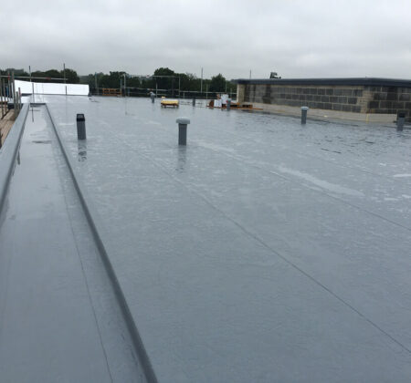 Hagden Lane, Watford. New build – single ply waterproofing.