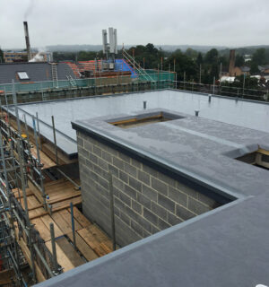Hagden Lane, Watford. New build – single ply waterproofing.