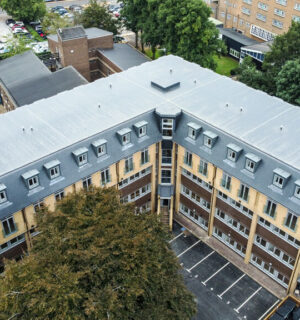 Beaumont House, Northampton. New Build – Single Ply Waterproofing, Pitched Roofing, Leadworks